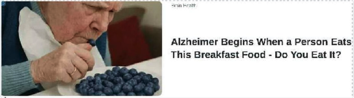 Alzhimer scam ad Alzhimer scam ad