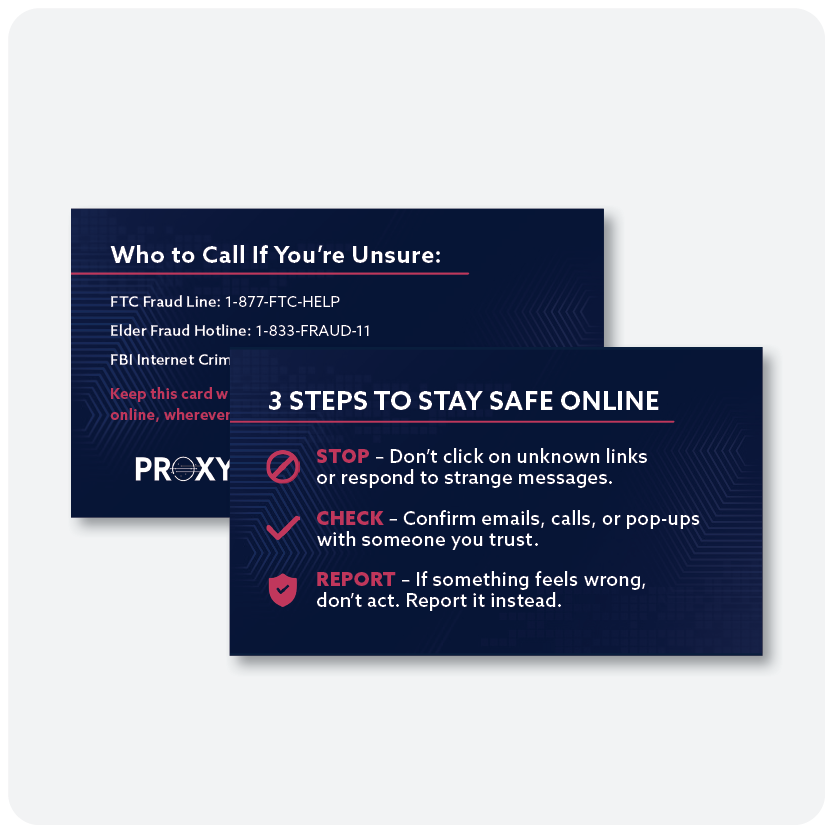 Proxyware Wallet Cards